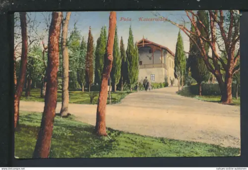 Ansichtskarte Pola Pula Kroatien Kaiserwald Graz Steiermark Österreich KuK 1914
