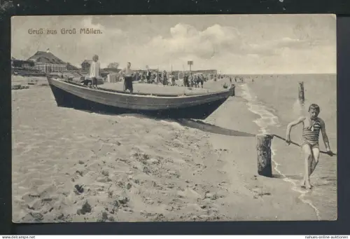 Ansichtskarte Grossmöllen Mielno Strand Ostgebiete Polen Pommern