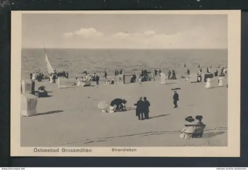 Ansichtskarte Grossmöllen Mielno Strandleben Ostgebiete Polen Pommern