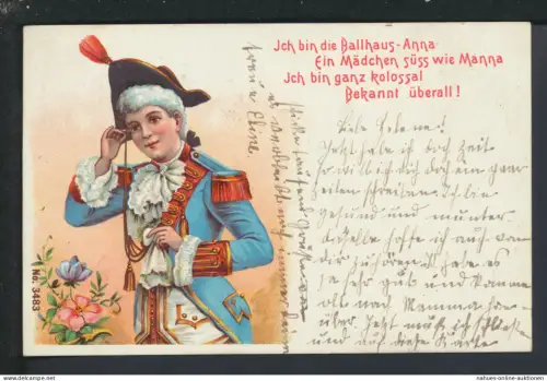 Litho Ansichtskarte Rinkenis Dänemark Die Ballhaus Anna nach Lundtofte 1900