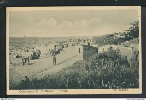 Ansichtskarte Grossmöllen Mielno Strand Ostgebiete Polen Pommern Berlin