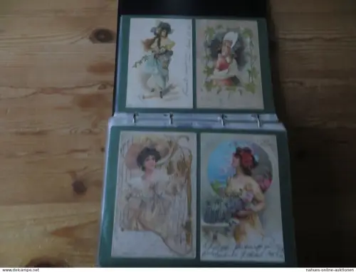 Ansichtskarten gute Sammlung Motiv Frauen guter Nachlass ca. 127 Ak oft Jugendstil