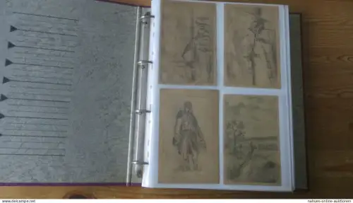 Militaria Weltkrieg gute Ansichtskarten Sammlung 204 Stck einige handgemalt dabei