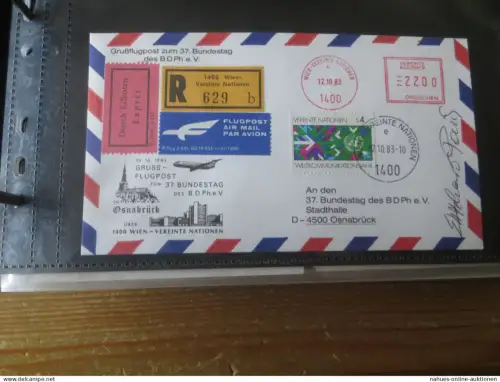 Flugpost Deutschland Europa Übersee inter. Sammlung oft 50-60er Jahre 150 St