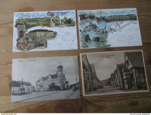 Horn Kreis Lippe NRW Nachlass von alten Ansichtskarten Sammlung 12 Stck
