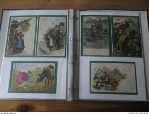 Alpen Motive Berge Bergsteiger schöne Ansichtskarten Sammlung v 49 dabei Künstler