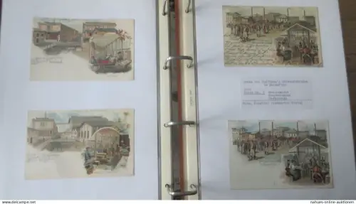 Nachlass Ansichtskarten gute Reklame Sammlung nur Lithos Hoffmann Stärke 92 Stck