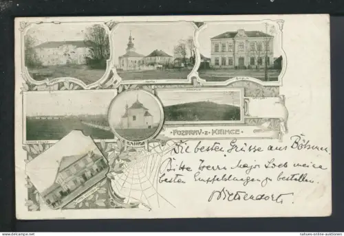 Litho Ansichtskarte Krinec Křinec Böhmen Tschechien Prag 1901
