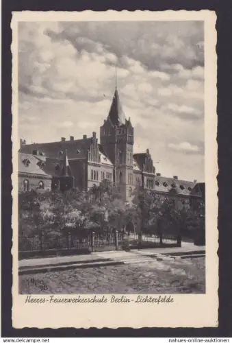 Deutsches Reich Berlin inter. Ansichtskarte Feuerwerkerschule B. Lichterfelde nach