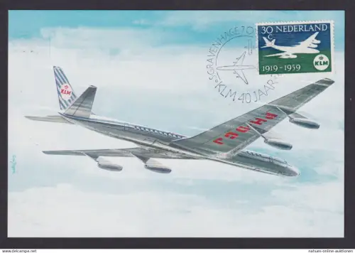 Flugpost Brief Air Mail 40 Jahre KLM 1959 Flugzeug SST