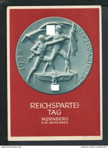 Propaganda Ansichtskarte 3. Reich Nürnberg Bayern Reichsparteitag 1938