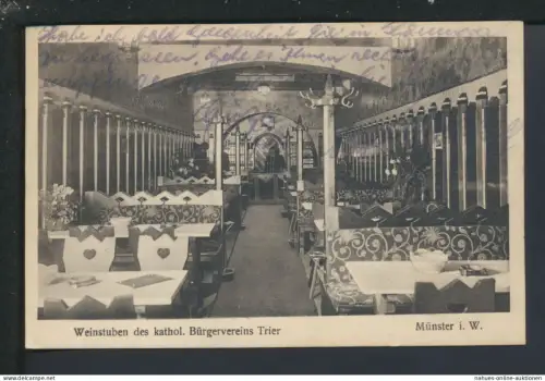 Ansichtskarte Münster NRW Weinstube Kath. Bürgerverein Hannover Niedersachsen