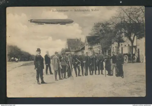Ansichtskarte Schiessplatz Wahn NRW Kaiserstrasse Zeppelin Malmedy Belgien 1916