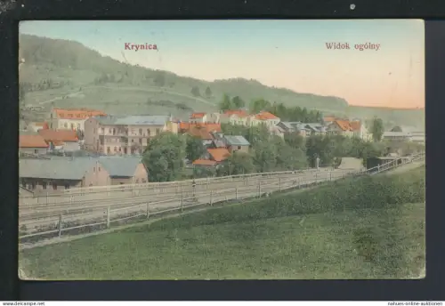 Ansichtskarte Krynica Polen Karlsbad Tschechien KuK Stempel L1 weitergeleitet