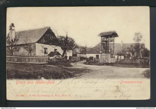 Ansichtskarte Hadersfeld Österreich Strassenparthie Becvary Böhmen
