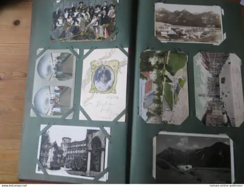 Ansichtskarten Sammlung 1008 Stück im Jugendstilalbum sehr inter. + vielfältig