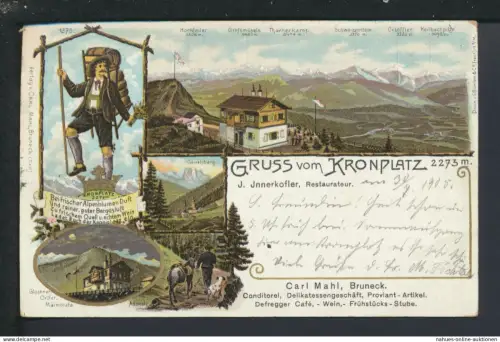 Litho Ansichtskarte Kronplatz Südtirol Italien Rest. Jnnerkofler Innsbruck