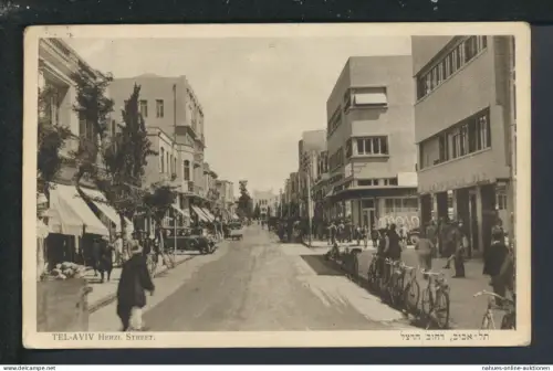 Ansichtskarte Tel Aviv Israel Herzl Straße Krakau Polen