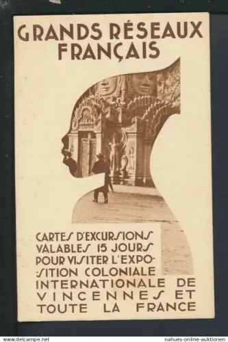 Kolonial Ausstellung Kunst Künstler Ansichtskarte Vincennes Frankreich Grands