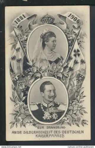 Ansichtskarte Monarchie Silberhochzeit des Deutschen Kaiserpaares 1906