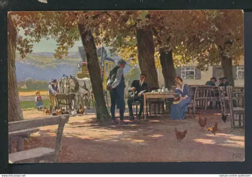 Künstler Ansichtskarte Prof Paul Hey Auf der Hochzeitsreise