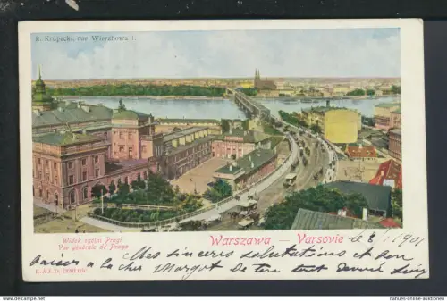 Ansichtskarte Warschau Polen Wierzbowa Thann Elsass Frankreich 1901