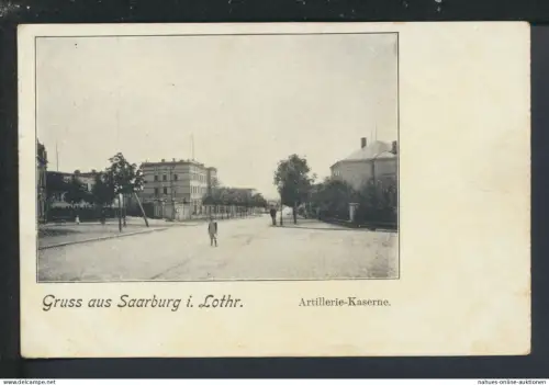 Ansichtskarte Saarburg in Lothringen Sarrebourg Frankreich Artillerie Kaserne