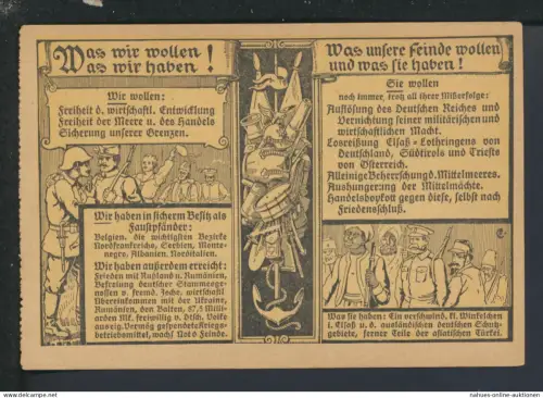 Ansichtskarte Deutschland Was wir wollen Was wir haben