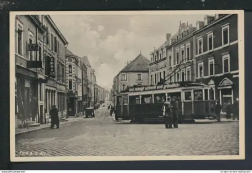 Ansichtskarte Esch an der Alz Luxemburg Halle Saale Sachsen-Anhalt Strassenbahn