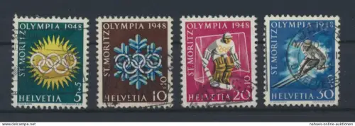 Schweiz 492-495 mit 495 y Pro Patria Luxus gestempelt KatWert 40,00