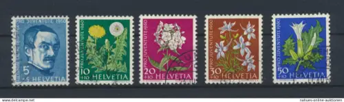 Schweiz 722-726 Pro Juventute Blumen Luxus gestempelt 1960 KatWert 10,00