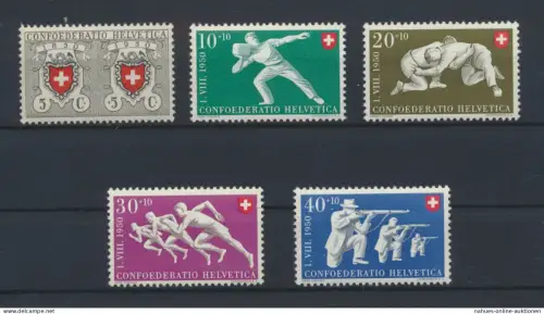 Schweiz 555-559 Pro Patria Luxus postfrisch MNH 1950 KatWert 25,00