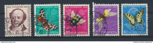 Schweiz 602-606 Pro Juventute Insekten Schmetterlinge Luxus gestempelt 1954 18,00