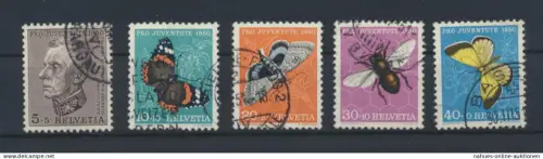 Schweiz 550-554 Pro Juventute Insekten Schmetterlinge Luxus gestempelt 37,00