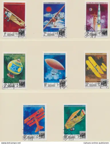 Ajman Manama 505-512 Philatelie Briefmarkensusstellung LUPOSTA 1971 gestempelt
