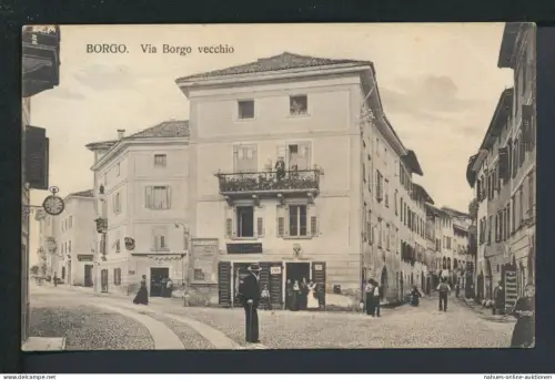 Ansichtskarte Borgo Südtirol Italien Via Borgo vecchio Sella
