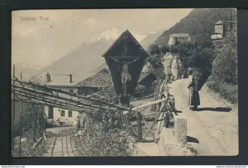 Ansichtskarte Meran Südtirol Italien Schloss Tirol Menton Frankreich Religion Glaube