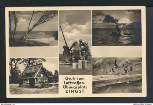 Ansichtskarte Zingst Mecklenburg-Vorpommern Luftwaffenübungsplatz Feldpost