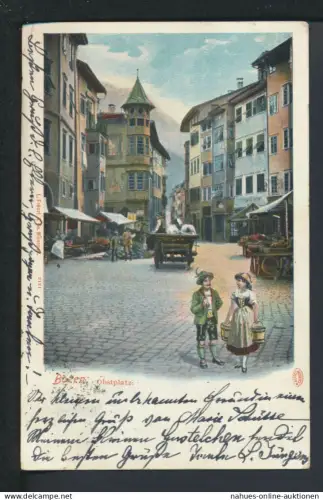 Ansichtskarte Bozen Südtirol Italien Obstplatz Blankenburg Sachsen-Anhalt