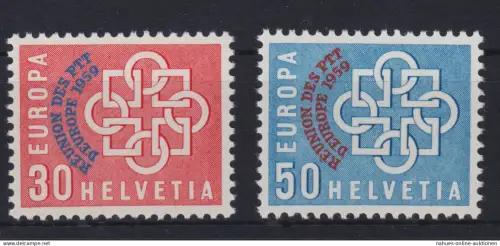 Schweiz 681-682 europ. Konferenz PTT-Verwaltungen 1959 tadellos postfrisch **