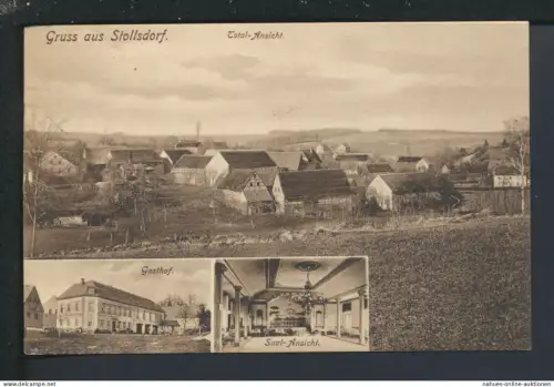 Ansichtskarte Stollsdorf Sachsen Total Ansicht Gasthof Saal Ansicht Leipzig