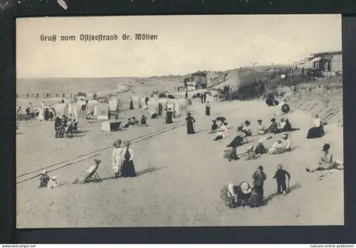 Ansichtskarte Grossmöllen Mielno Strand Ostgebiete Polen Pommern