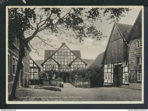 Ansichtskarte Schwalenberg Lippe NRW Mittelstrasse