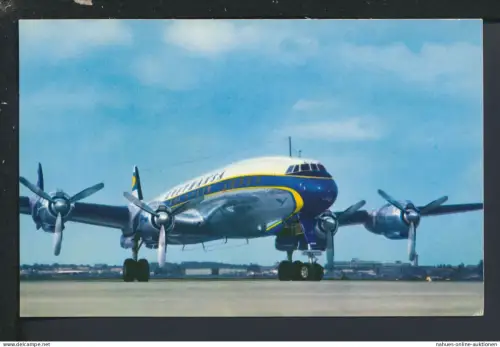 Ansichtskarte Flugzeug Reklame Lufthansa Super G