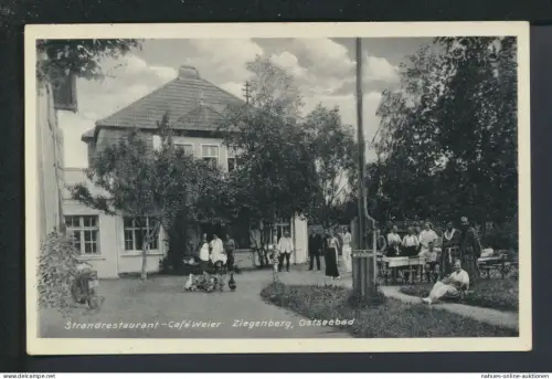Ansichtskarte Ziegenberg Sianożęty Ostgebiete Polen Pommern Cafe Weier Radeberg