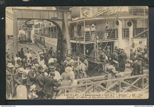 Schiffspost selt. Ansichtskarte Belgisch Kongo Dison Belgien 1911
