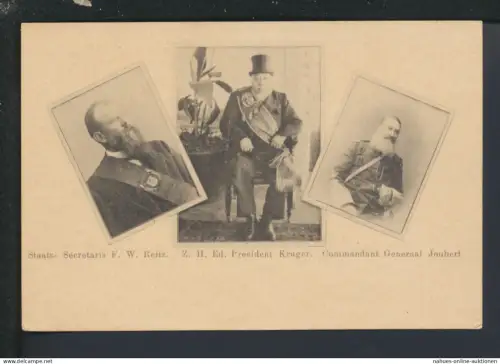 Ansichtskarte Südafrika Reitz Kruger Militaria General Joubert