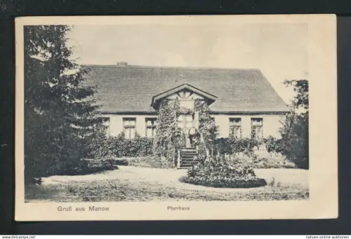 Ansichtskarte Manow Manowo Köslin Koszalin Ostgebiete Polen Pommern Pfarrhaus