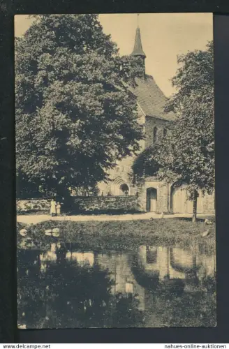 Ansichtskarte Lassehne Kirche Kr. Köslin Koszalin Ostgebiete Polen Pommern