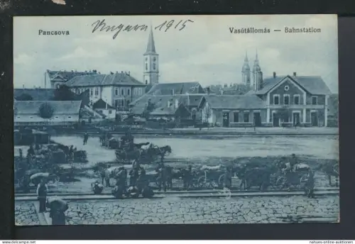 Ansichtskarte Pancsova Serbien Bahnstation Feldpost Kloster Zinna Brandenburg